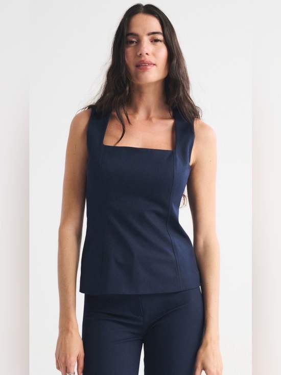 Abercrombie & Fitch Tops - Abercrombie & Fitch Forme Squareneck Top Dark Indigo Size M